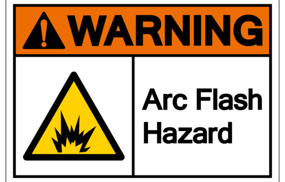 Warning Arc Flash Hazard Symbol Sign, Vector Illustration, Isola